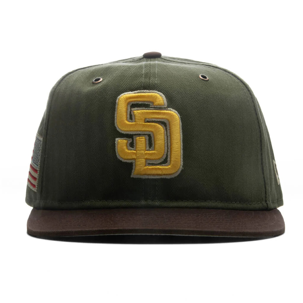 American Herringbone 59FIFTY Pre Curved San Diego Padres