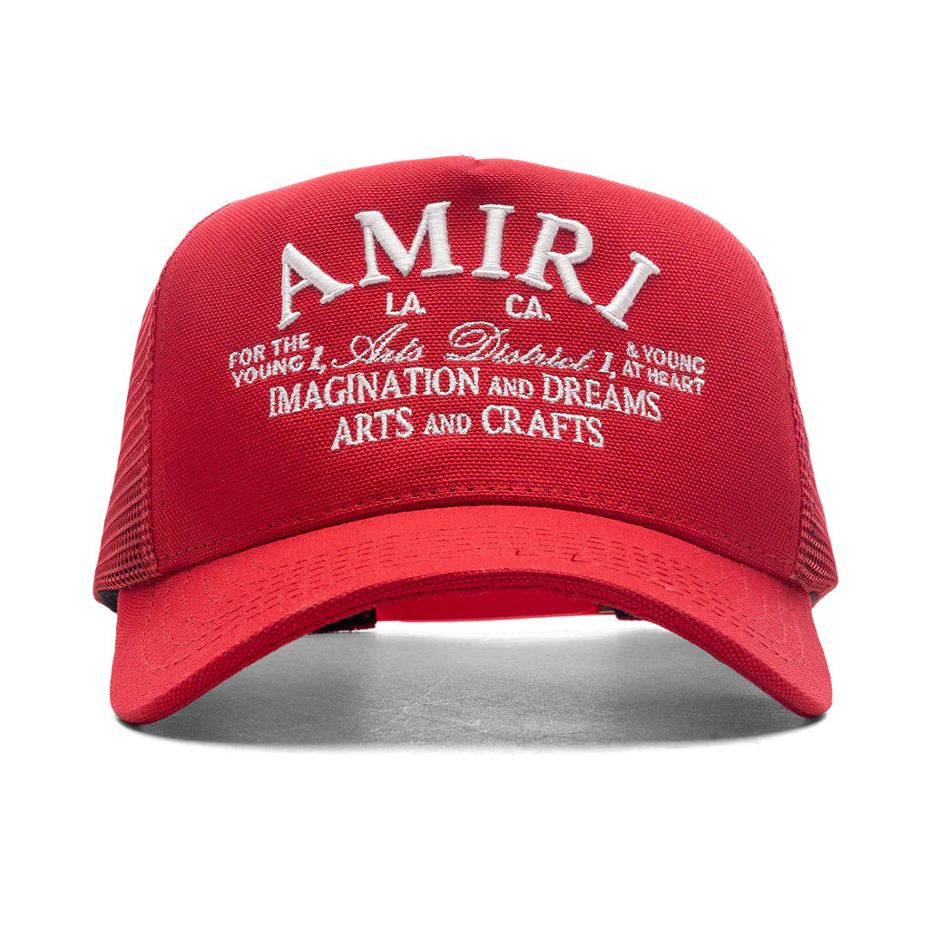 Arts District Trucker Hat Red
