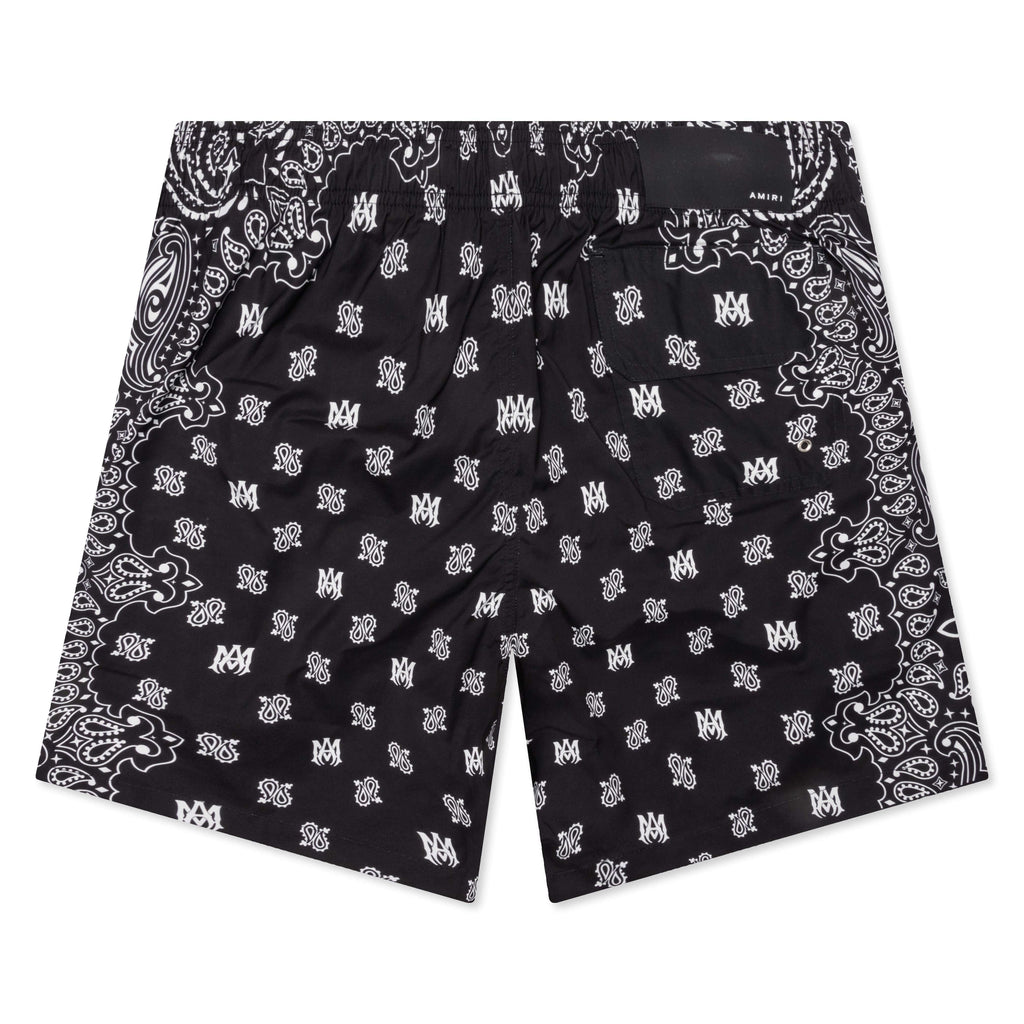 Bandana Paisley Swim Trunk Black