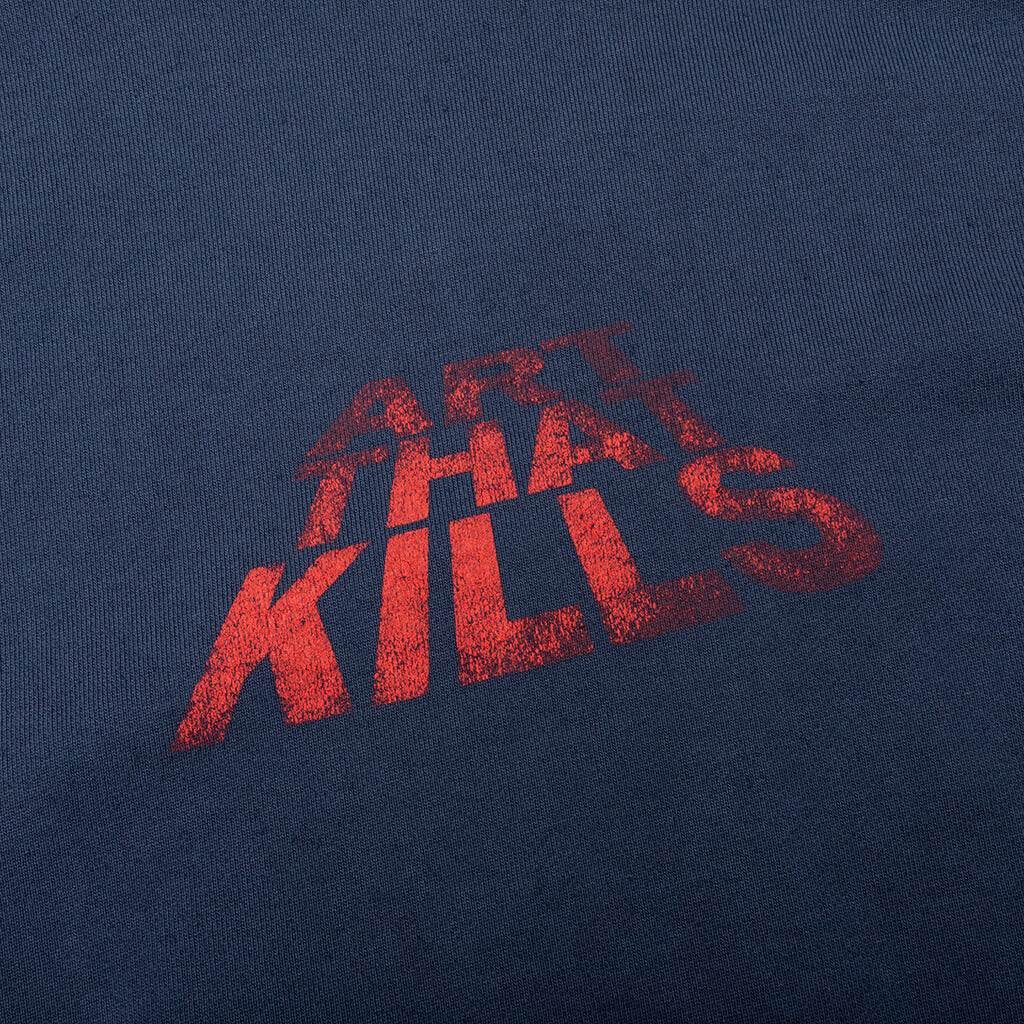 ATK Stacked Logo Hoodie Navy