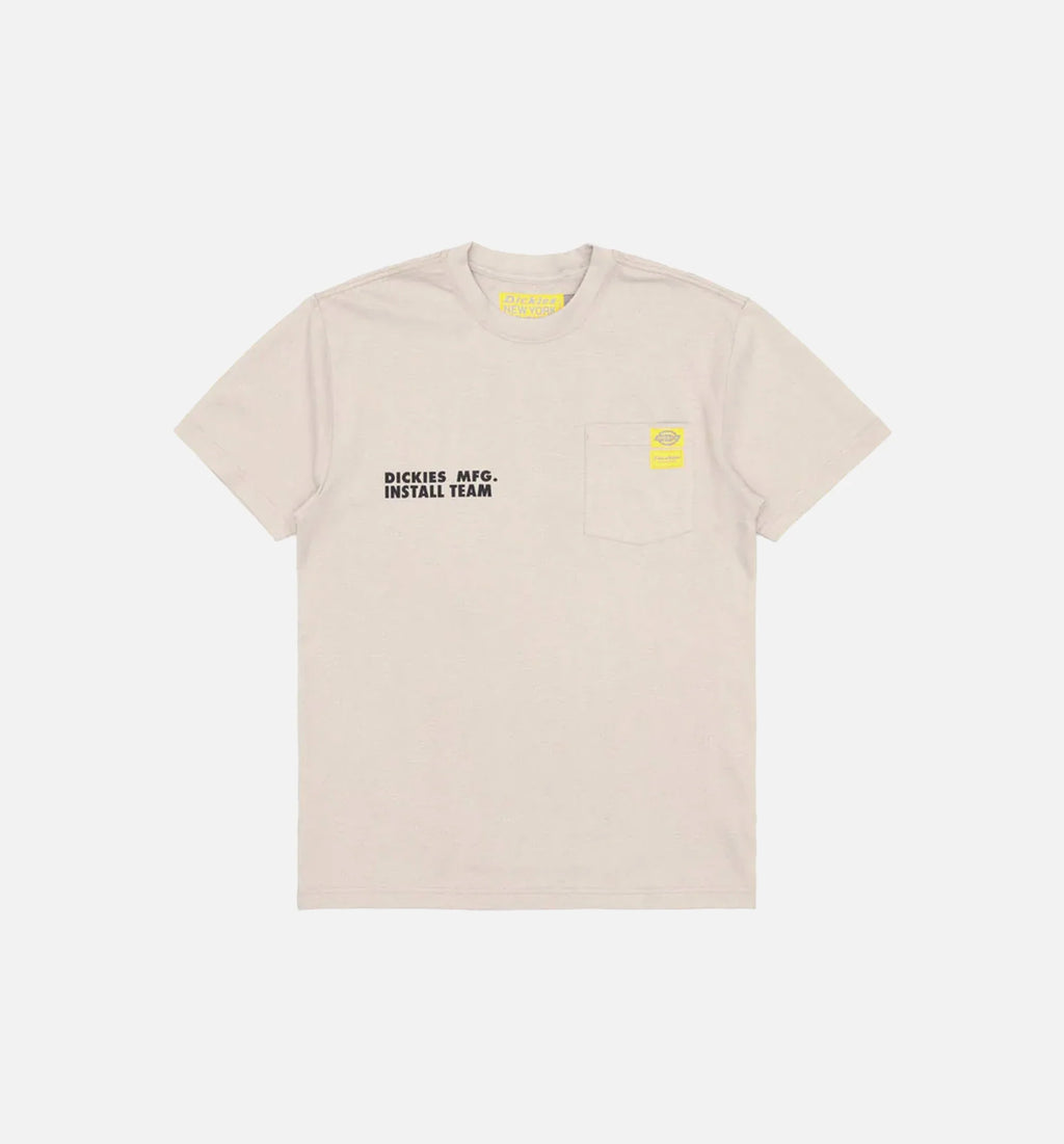 NYS Sun Dyed In Texas Heavyweight Pocket Short Sleeve Tee Mens T Shirt White