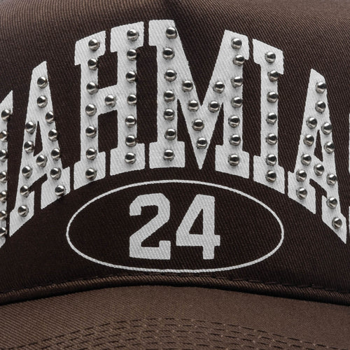 Studded Nahmias Marque Trucker Hat Brown