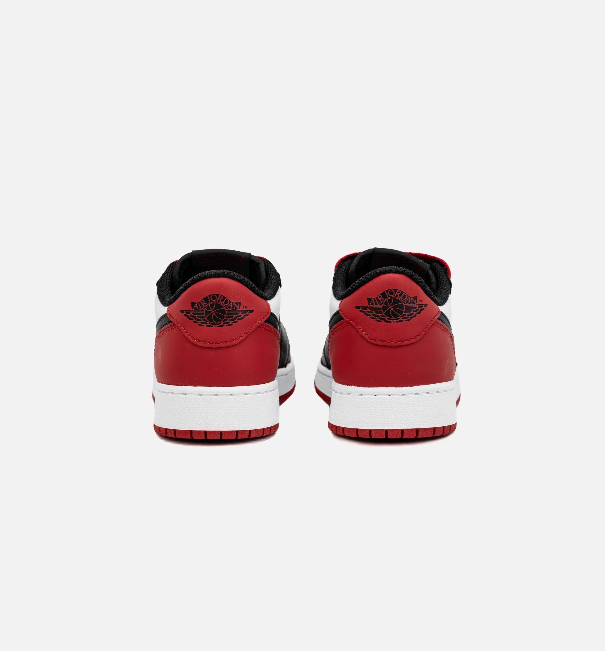 Air Jordan 1 Retro Low OG Black Toe Grade School Lifestyle Shoe White Red