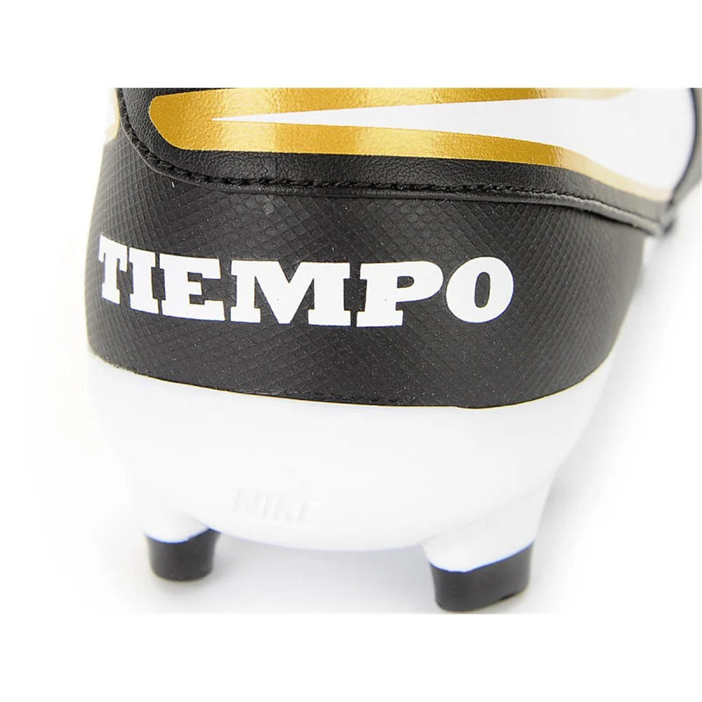 Nike Tiempo Genio II Leather FG Firm Groun Soccer Cleats Black White