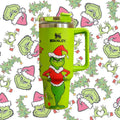 Copo Térmico Grinch Tumbler 12L Inox com Tampa Hermética