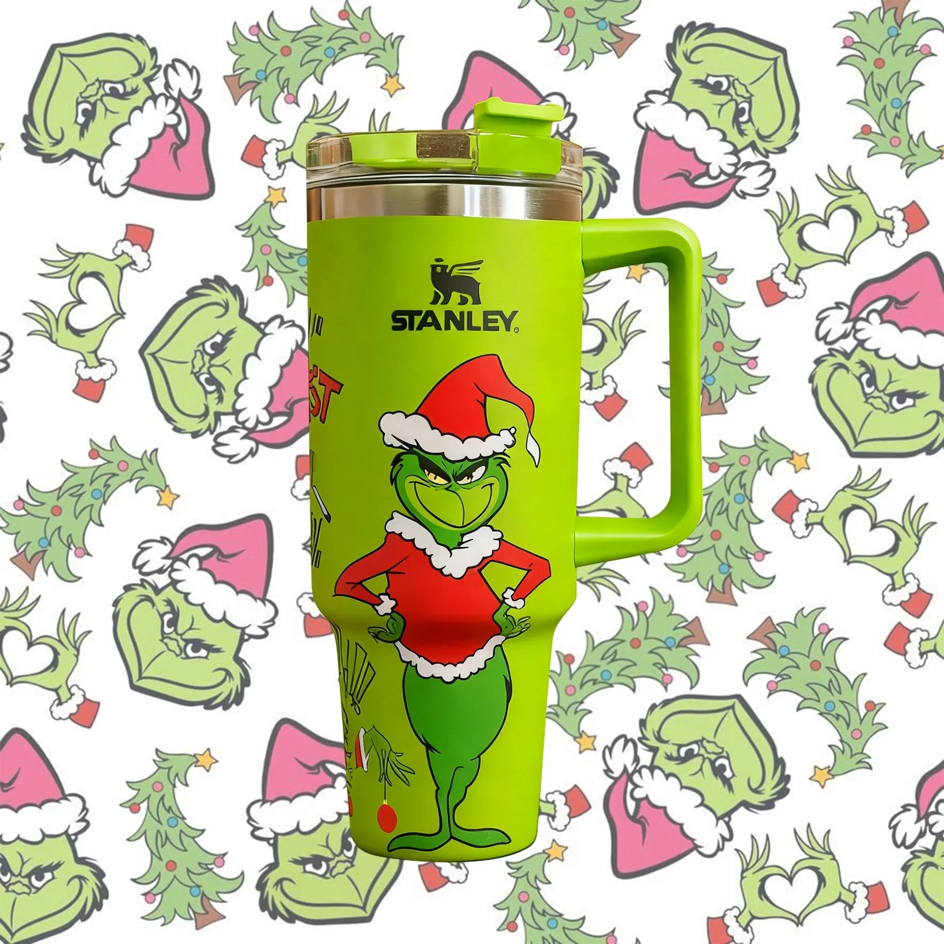 Copo Térmico Grinch Tumbler 12L Inox com Tampa Hermética