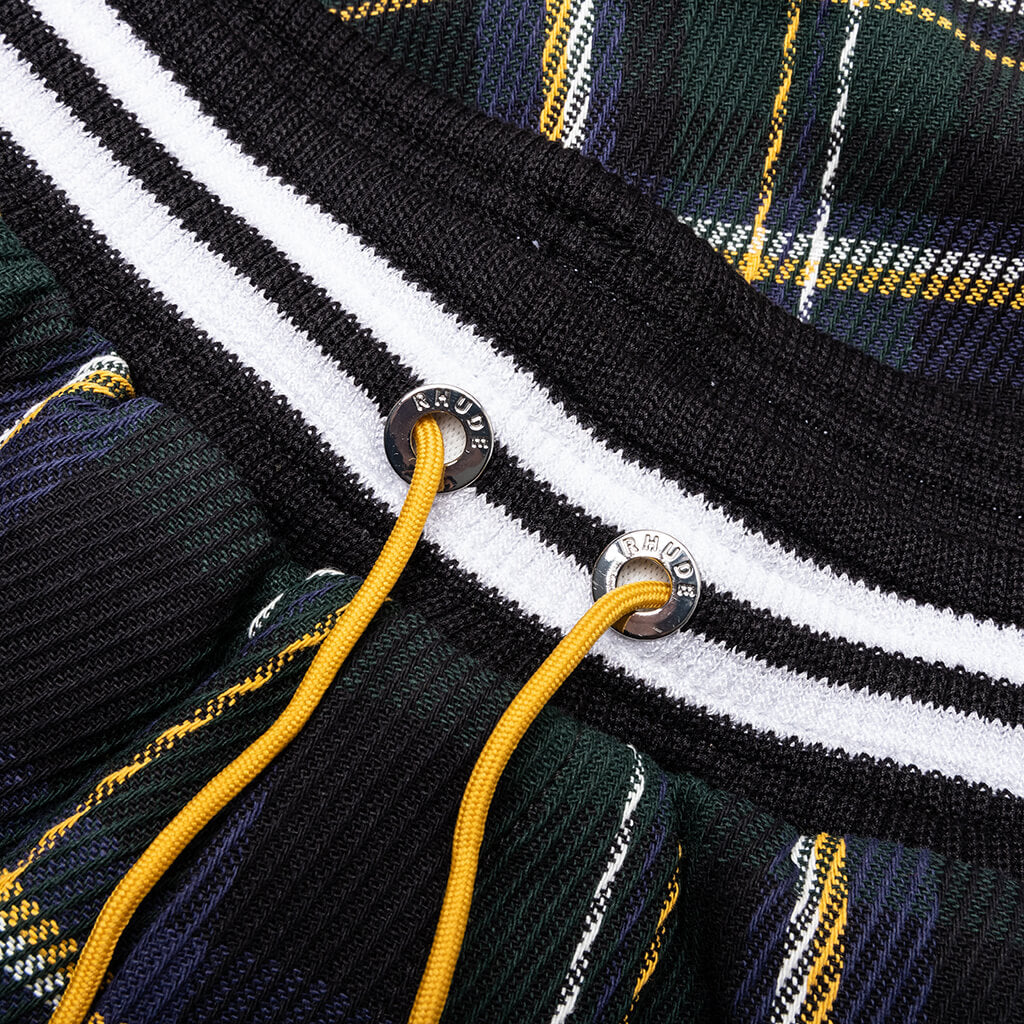Flannel Court Logo Short Multi Green