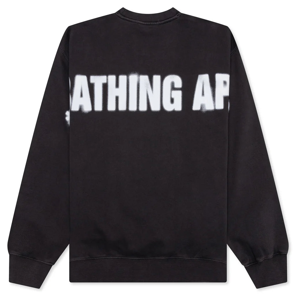 Spray Ape Head Crewneck Black
