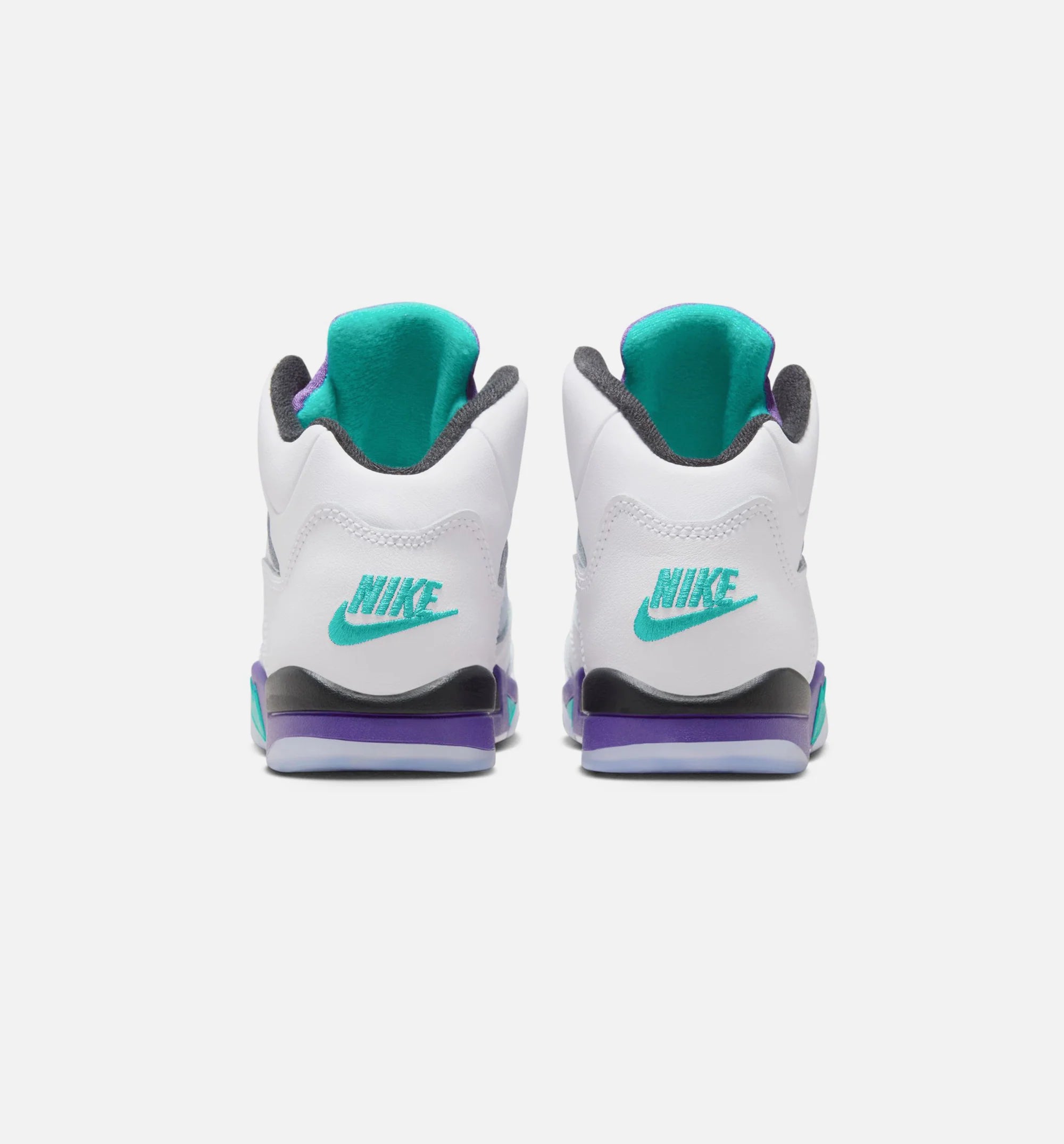 Air Jordan 5 Retro Grape Preschool Lifestyle Shoe White New Emerald Grape Ice Black