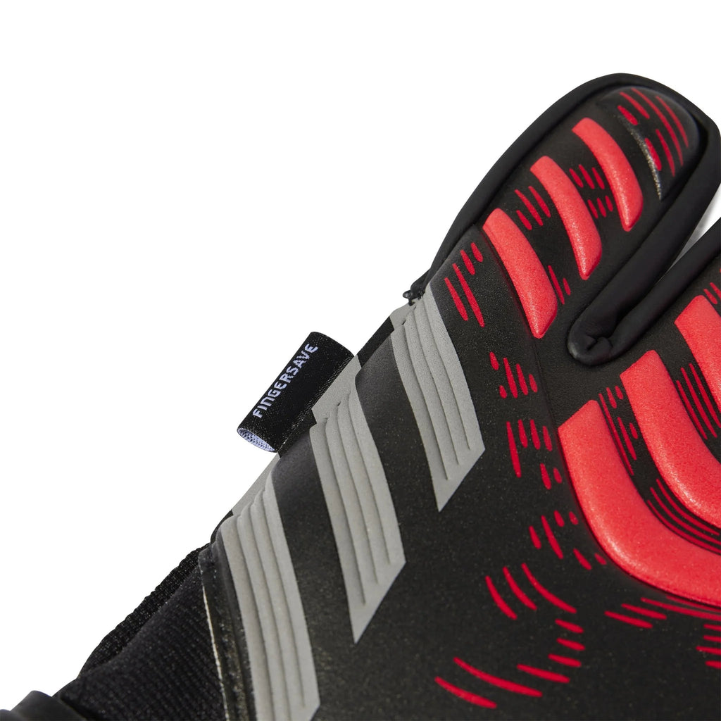 adidas Predator Match Fingersave Goalkeeper Gloves Black Red