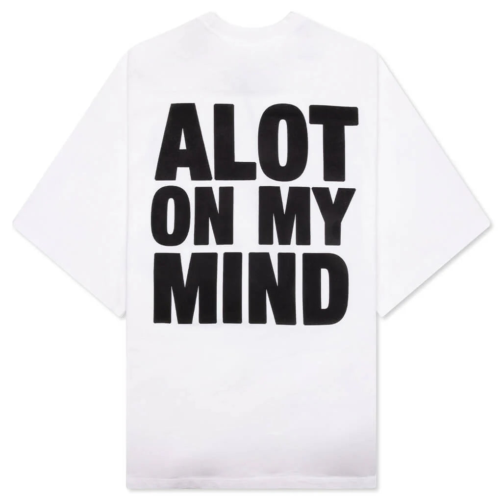 A Lot on My Mind Oversized Tee White