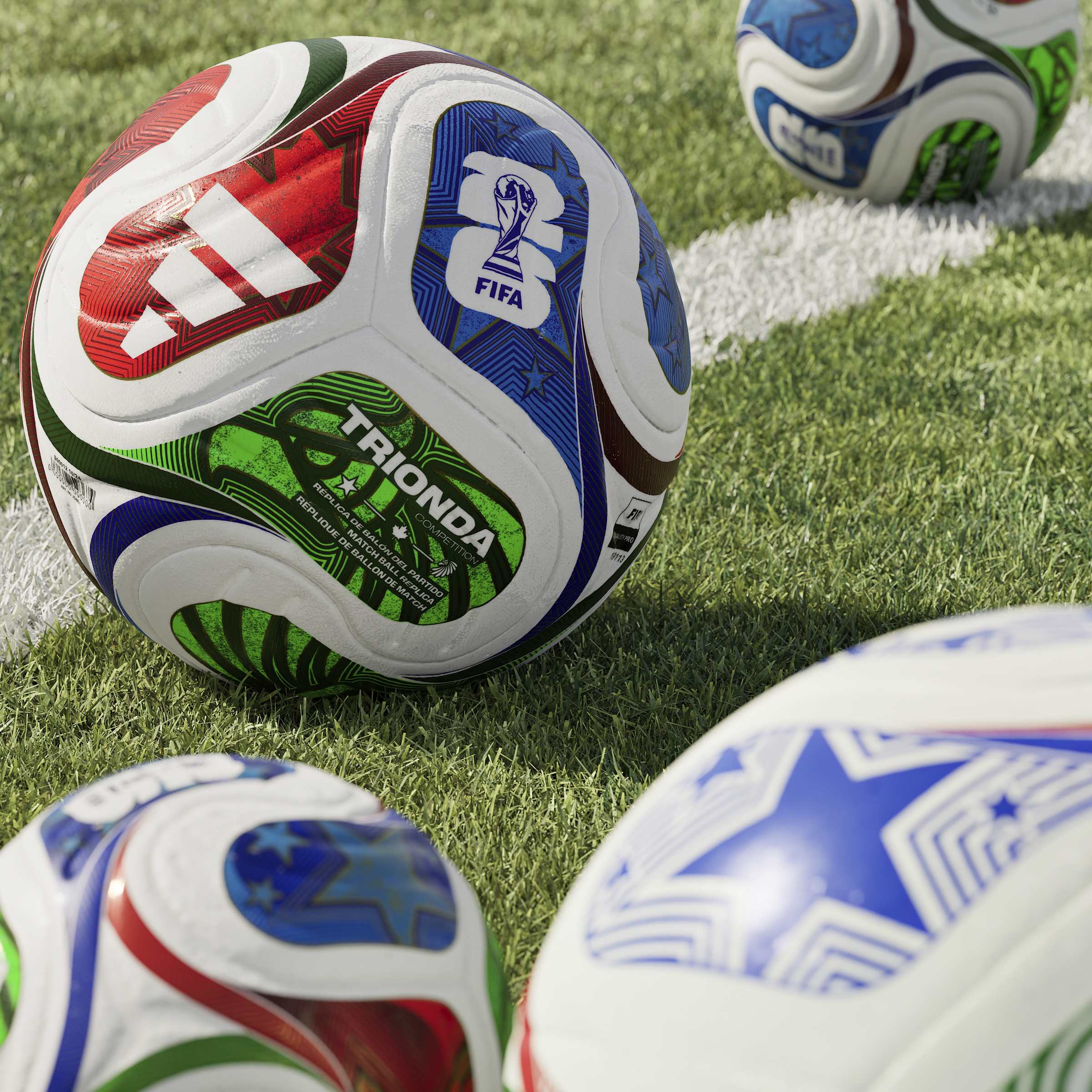 adidas FIFA World Cup 26 Trionda Competition Soccer Ball White Blue Red