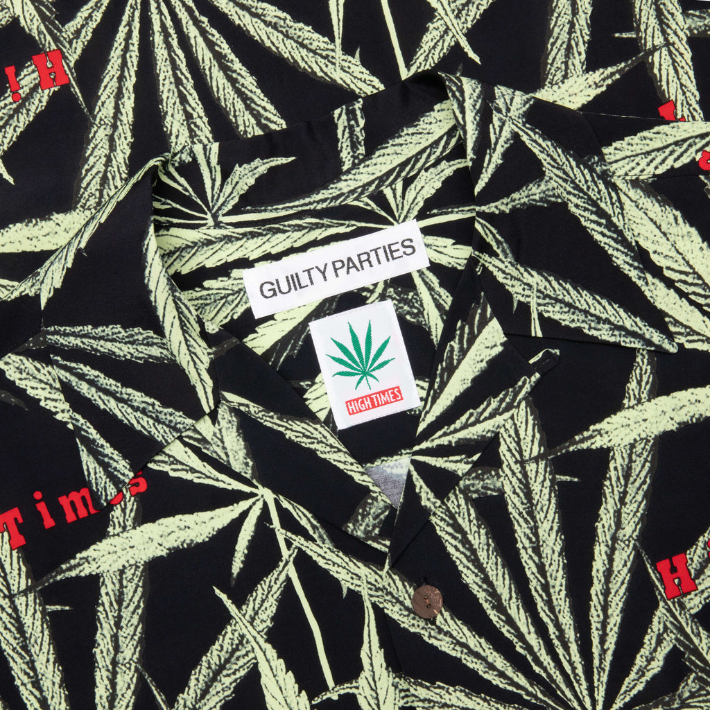 High Times S S Hawaiian Shirt Type 1 Black