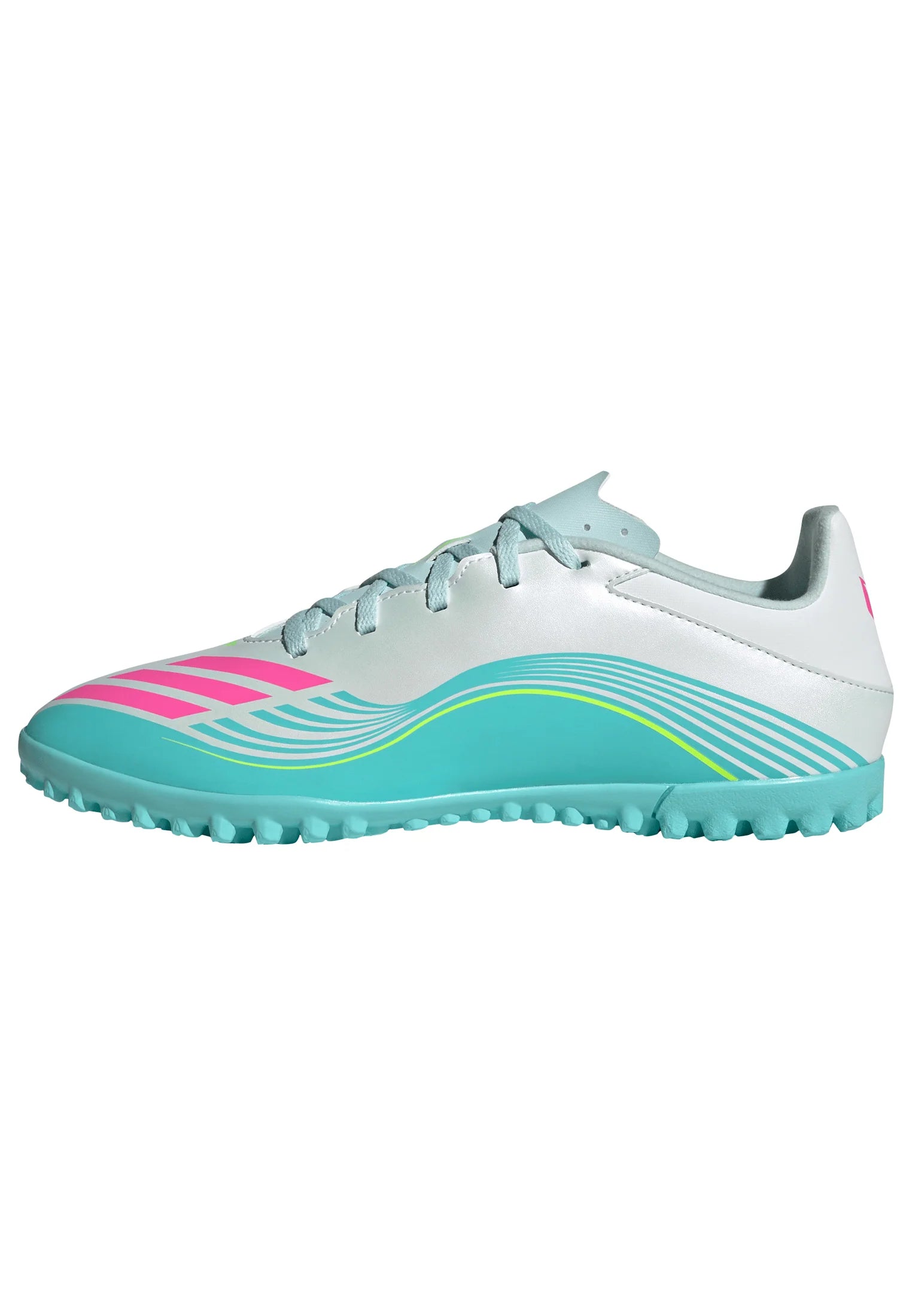 adidas F50 Messi Club TF Turf Mens Soccer Cleats White Pink Aqua