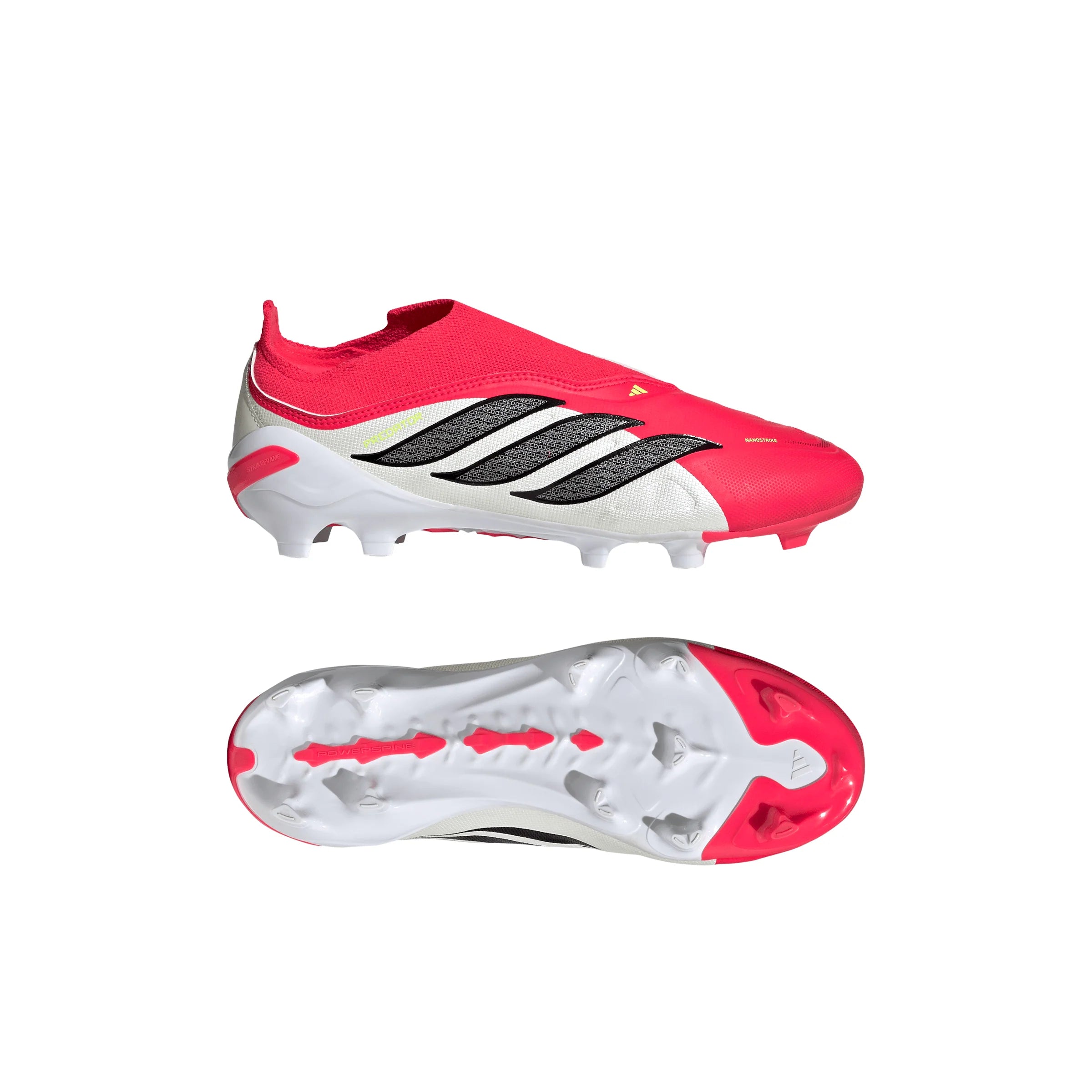 adidas Predator League Laceless FG Firm Ground Youth Soccer Cleats Red Black White