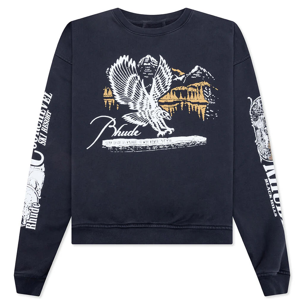 Pennant Flag Crewneck Vintage Black