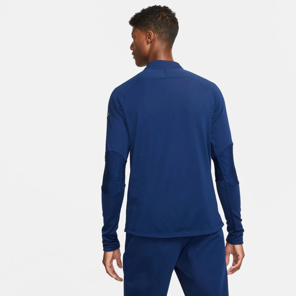 Nike Therma Fit Academy Winter Warrior Mens Soccer Drill Top Blue Void Volt