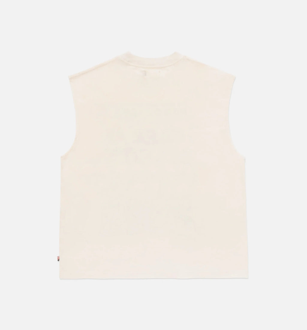 Block Party Cut Off Mens Short Sleeve Shirt Bone