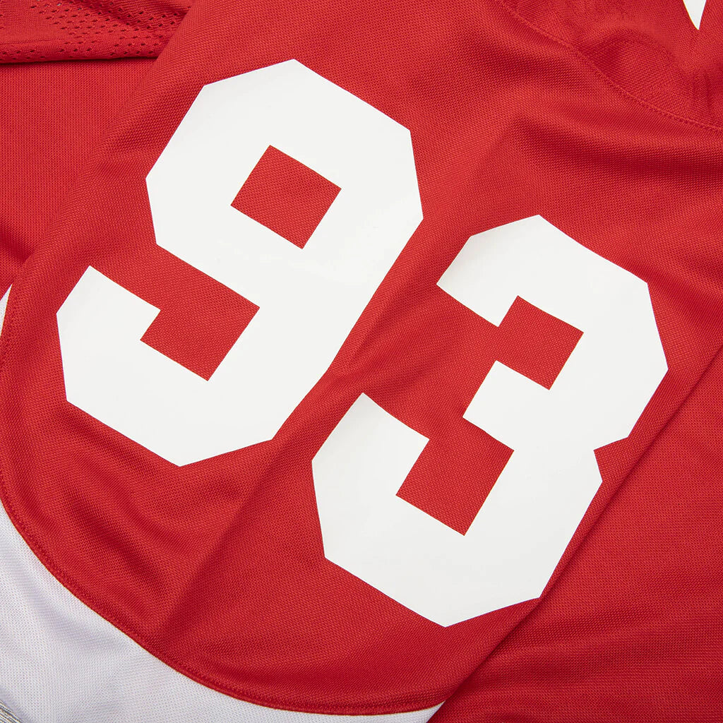 Line Camo Jacquard Logo Relaxed Fit Ice Hockey Jersey Red