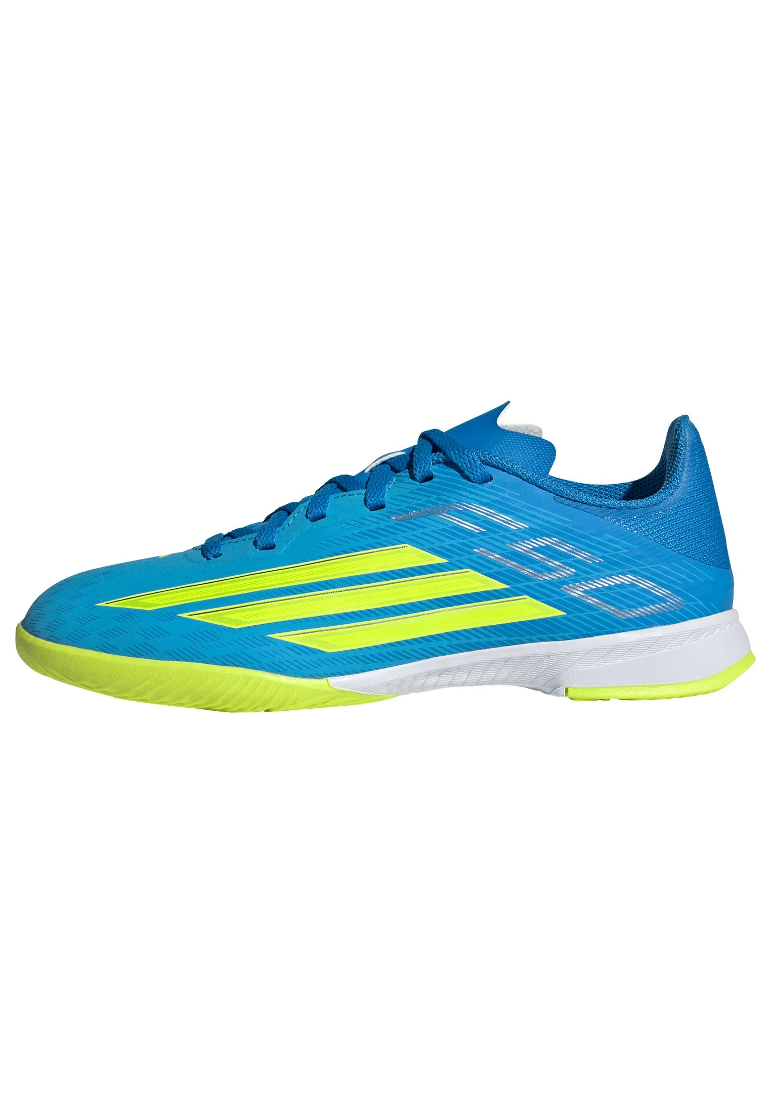 adidas F50 League IN Indoor Youth Soccer Shoes Blue Yellow Aqua