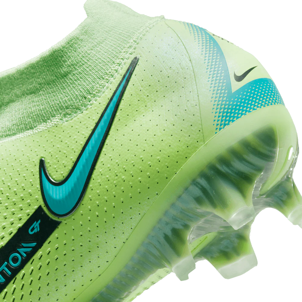 Nike Phantom GT Elite DF FG Firm Ground Soccer Cleats Lime Glow Aquamarine