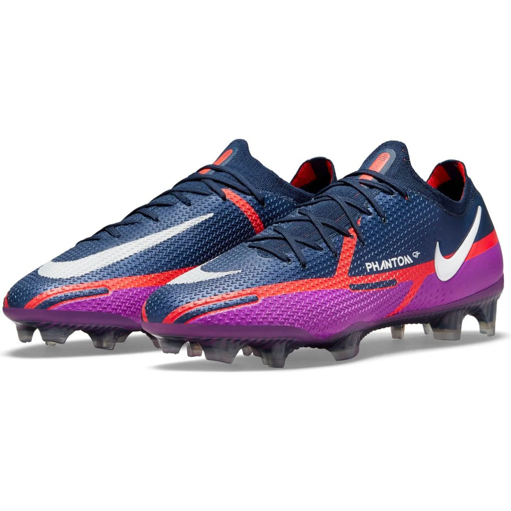Nike Phantom GT2 Elite FG Firm Ground Soccer Cleats Navy White Purple