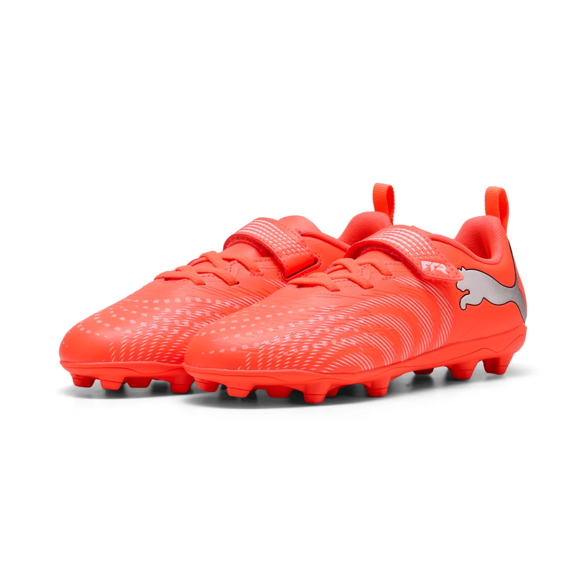 PUMA Future 9 Play V FG AG RB Firm Multi Ground Youth Soccer Cleats Red White Black