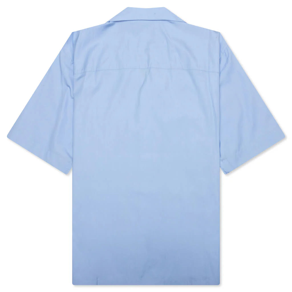 Boxy Fit Logo Bowling Shirt Iris Blue