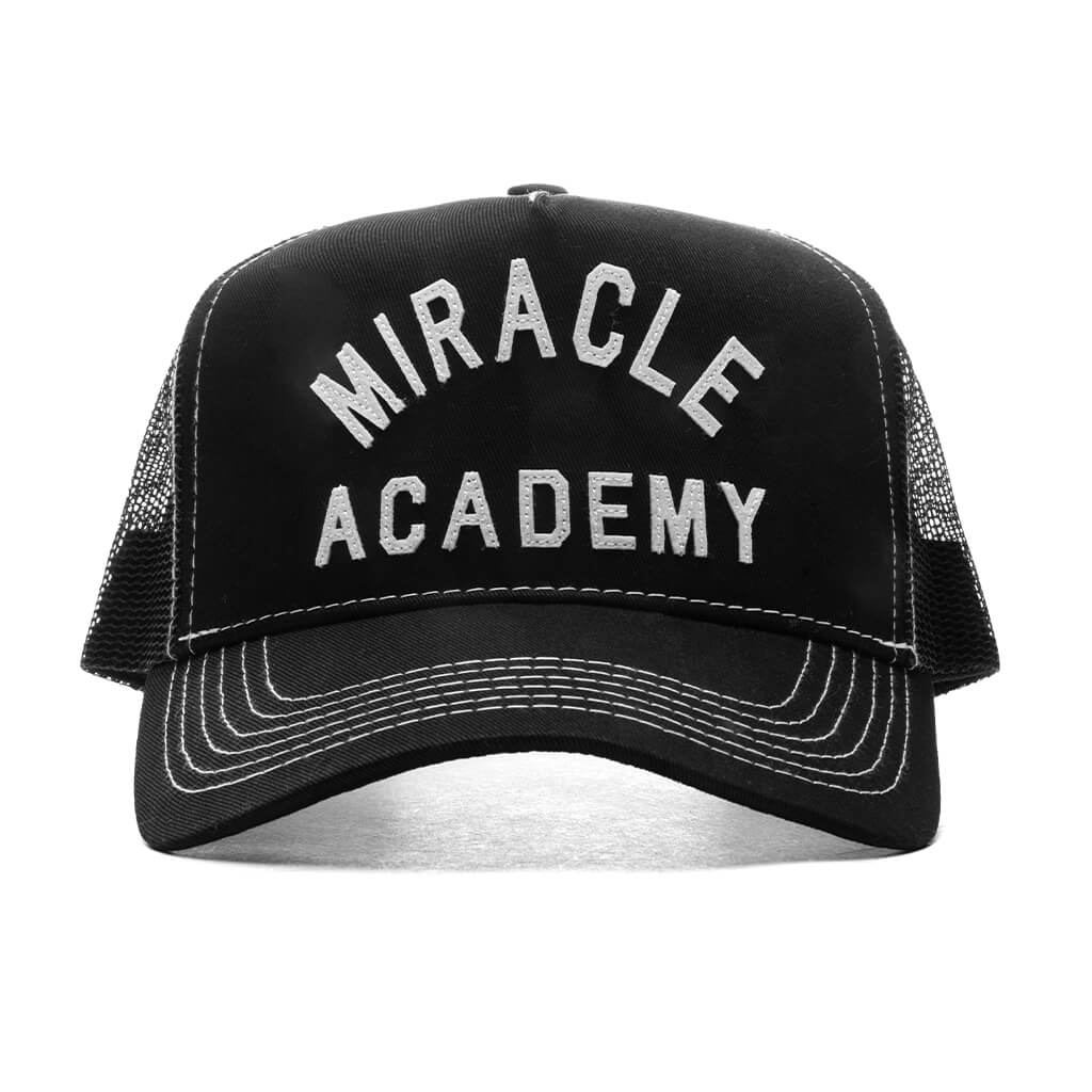 Miracle Academy Contrast Trucker Hat Black White
