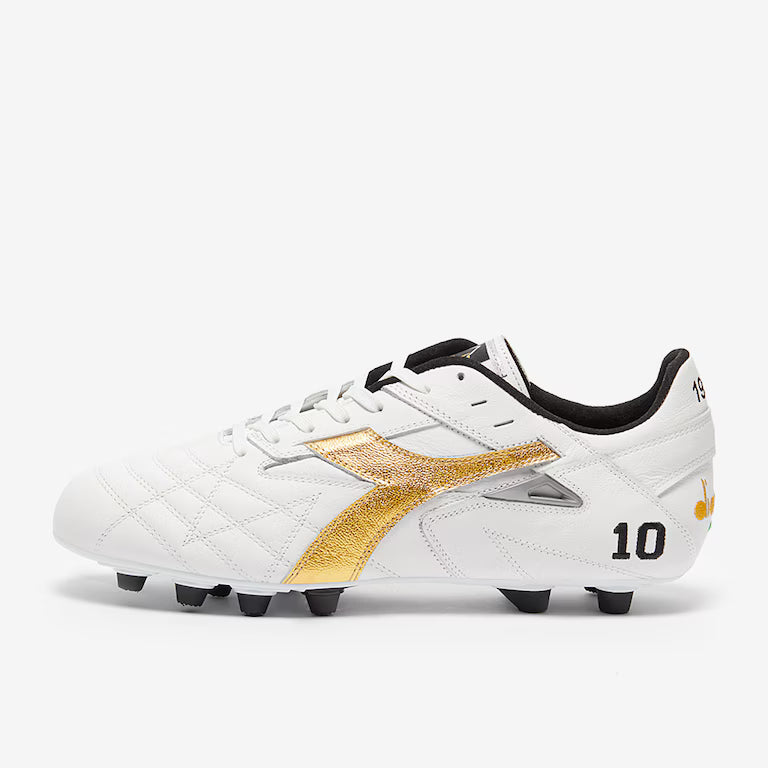 Diadora Match Winner Made in Italy OG LT MDPU Firm Ground Soccer Cleats White Gold