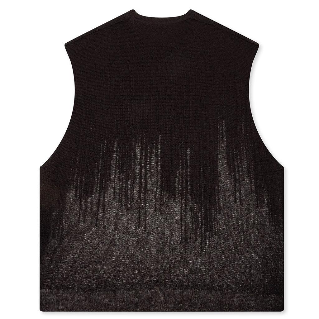 Brush Close Up Knit Vest Brown