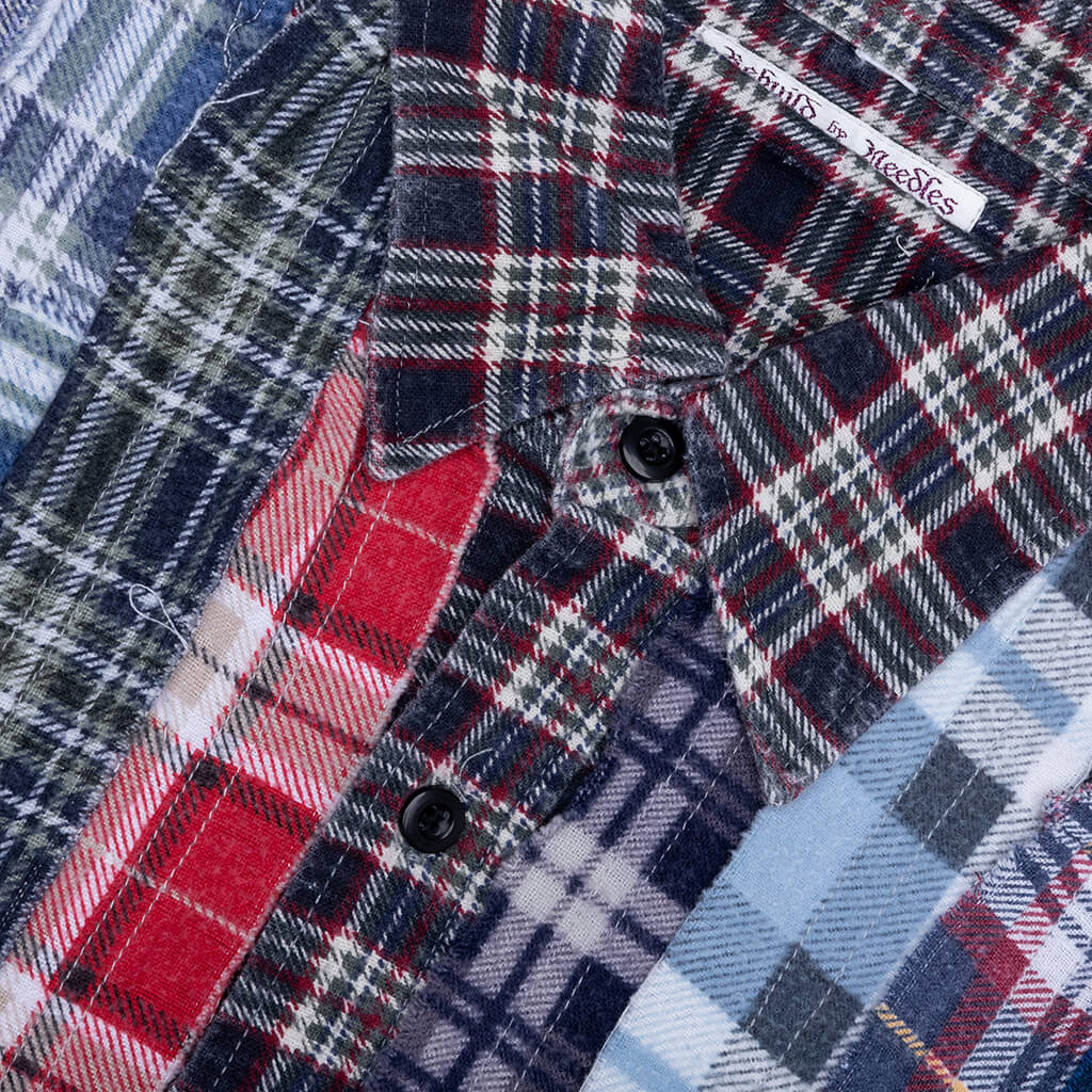 Ribbon Wide Flannel Shirt Assorted