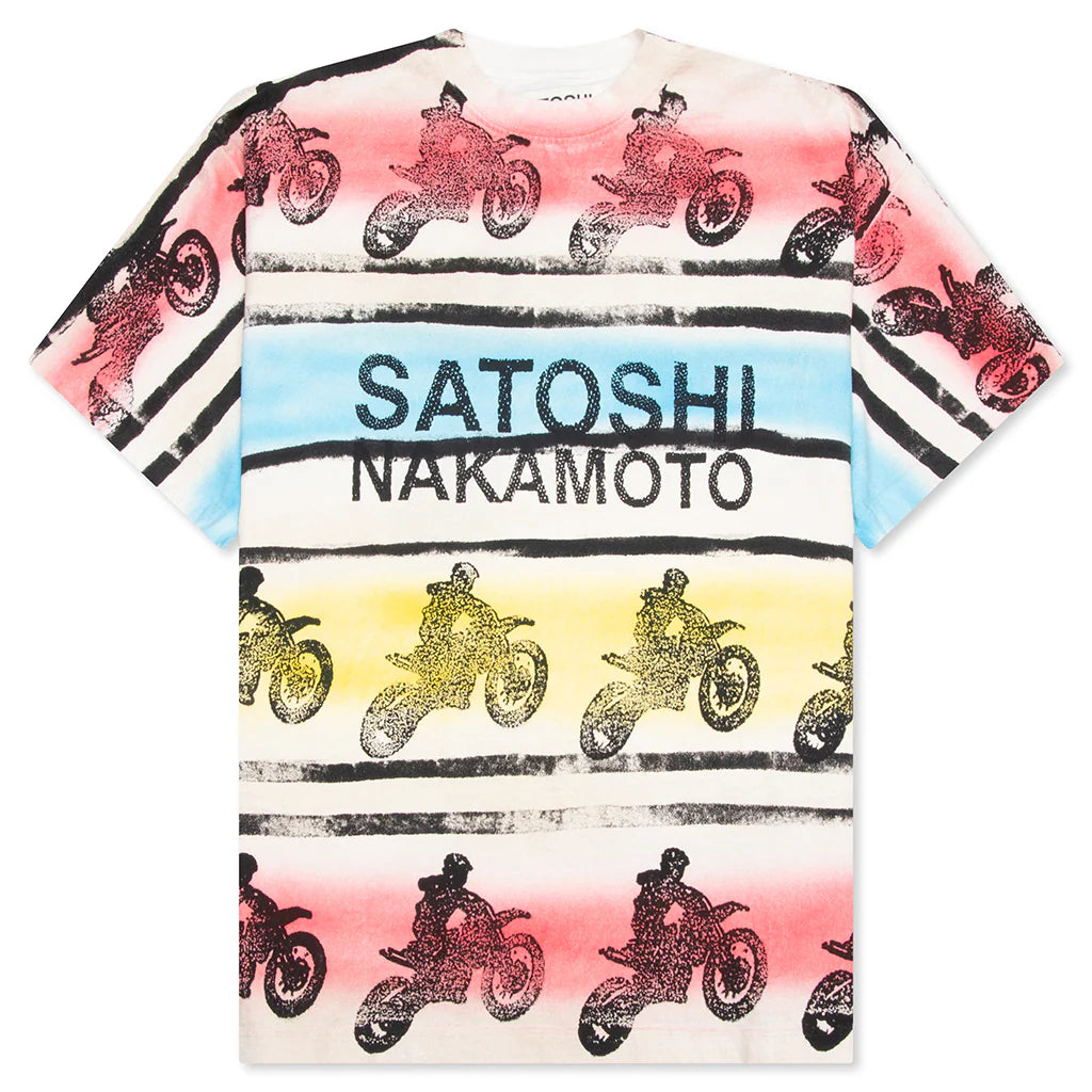 Gotcha Tee White Pink Blue