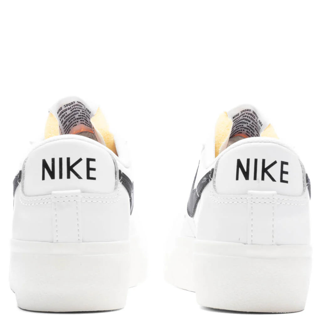 Womens Blazer Low Platform White Black Sail