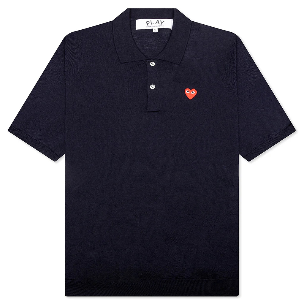 Red Emblem S S Polo Neck Navy