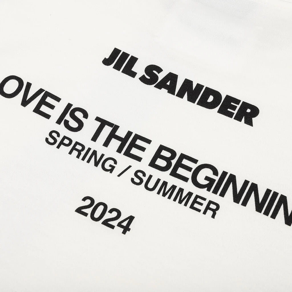Love is The Beginning Crewneck T Shirt Coconut