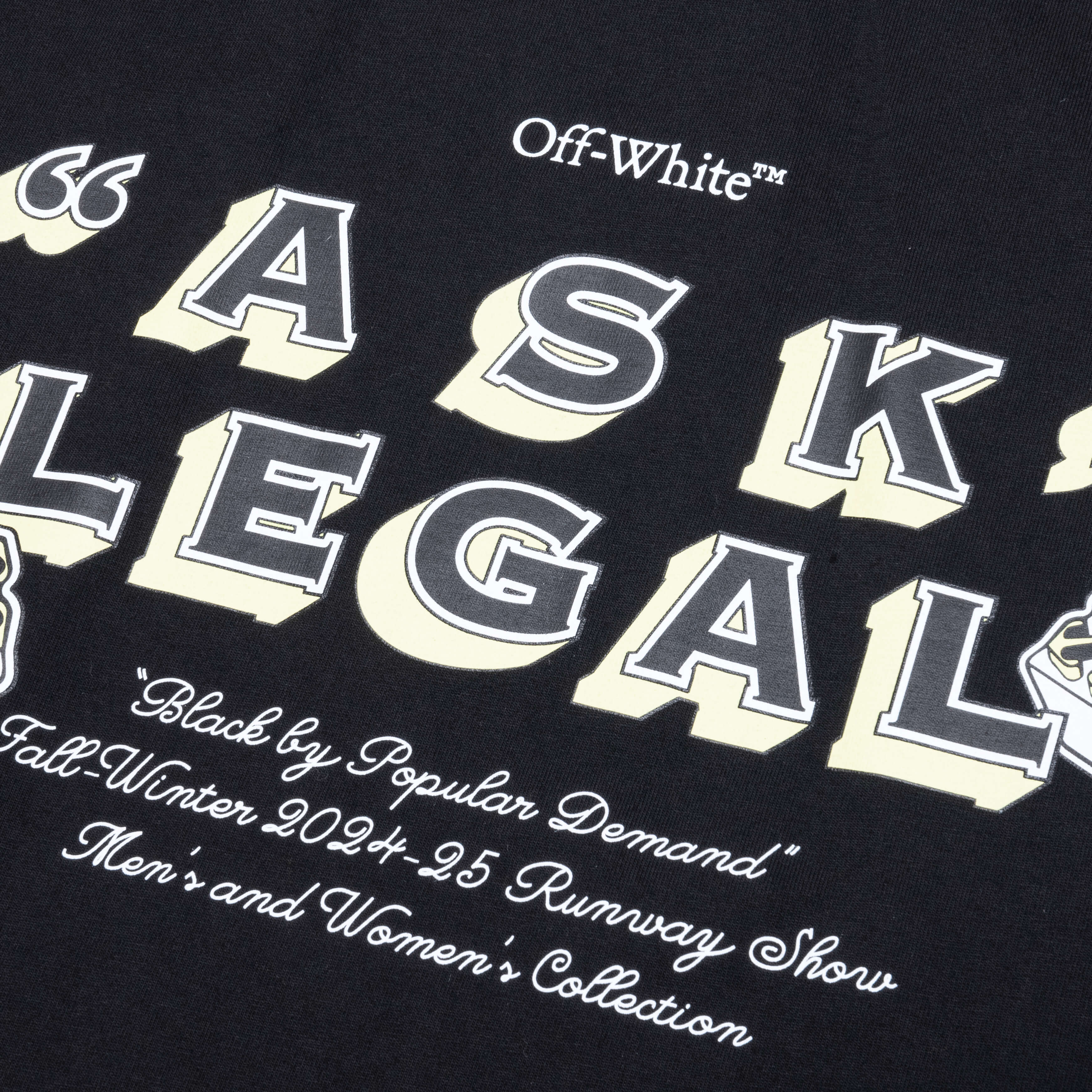 Arr Ask Legal Skate S S Tee Black White
