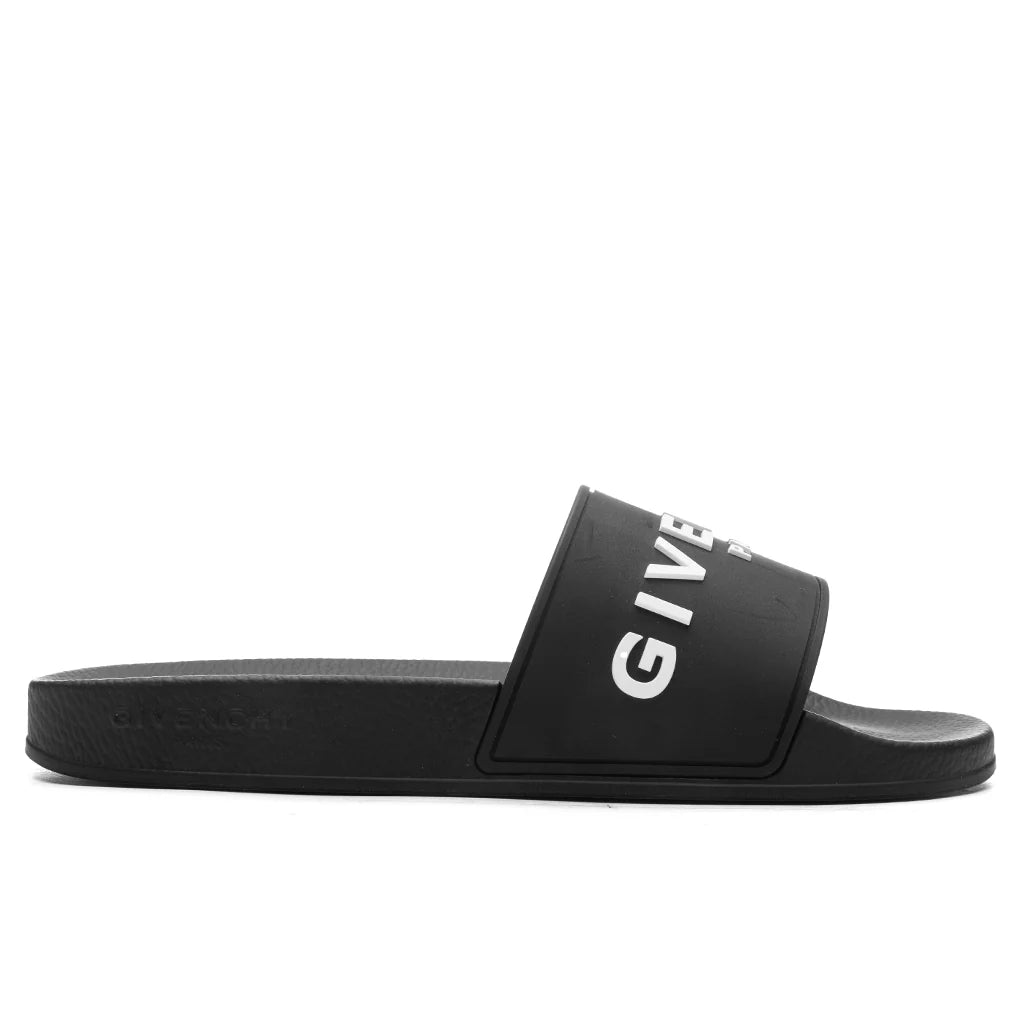 Slide Flat Sandals Black