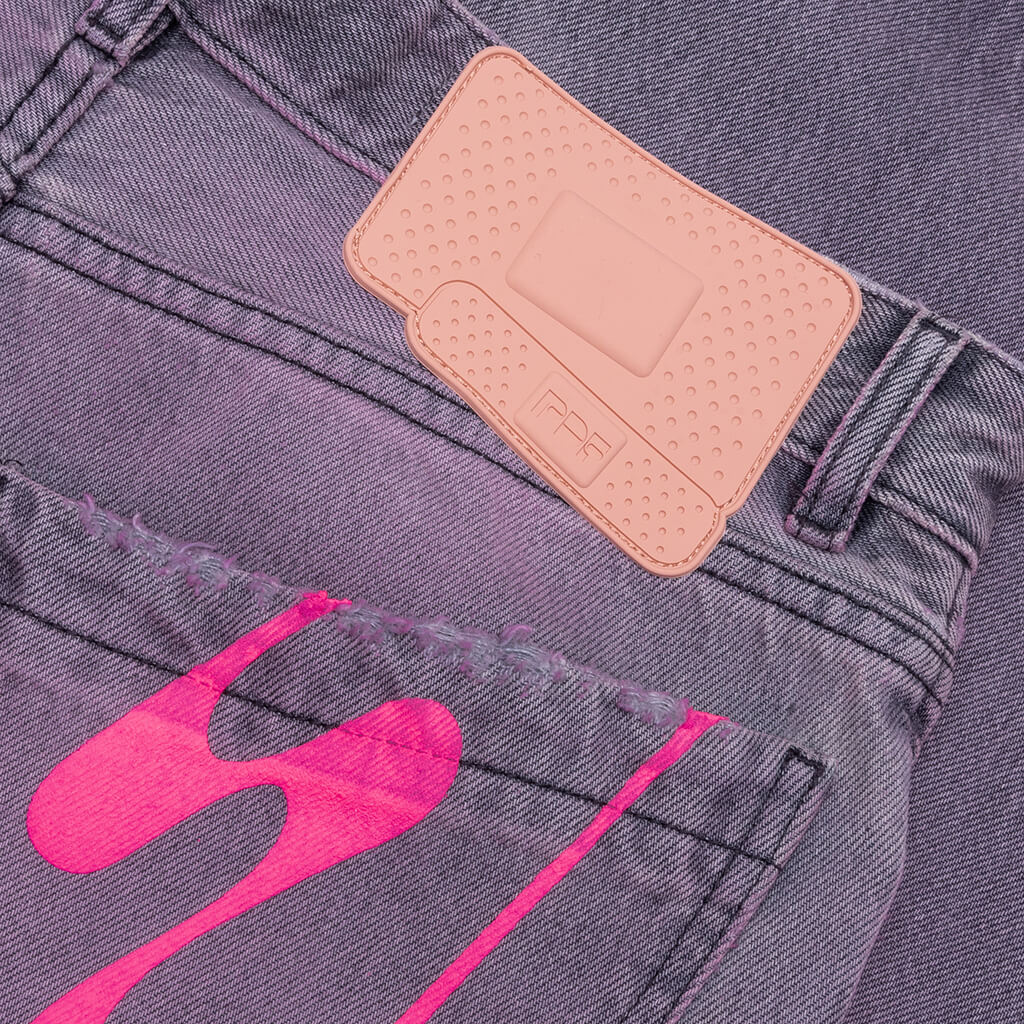 Rich Kid Jeans Washed Black Pink