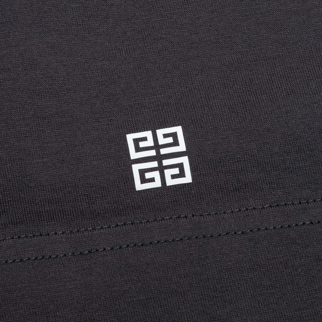 Slim Fit Reverse Print T Shirt Charcoal