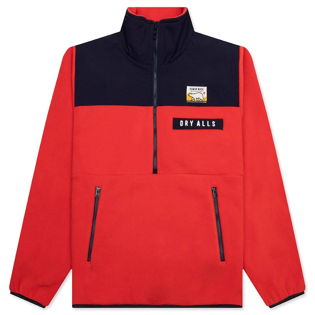 Fleece Half Zip Jacket Red