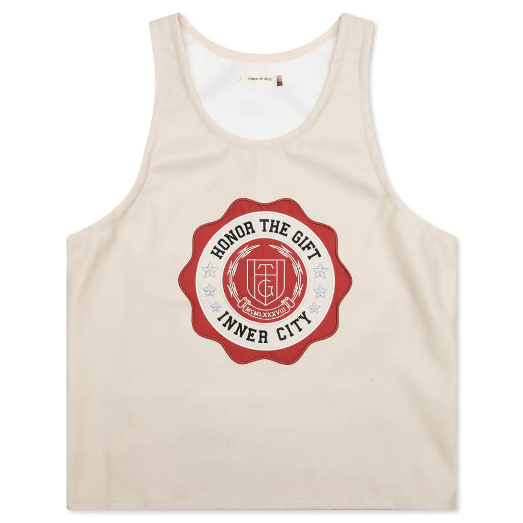 Vegan Leather Tank Bone