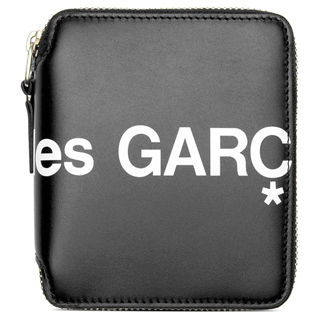 Comme des Garcons Huge Logo Leather Wallet Black