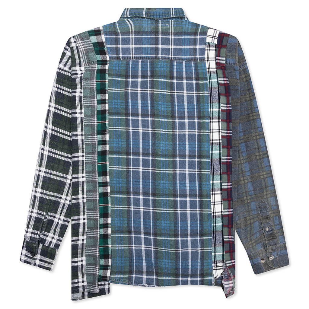 7 Cuts Wide Flannel Shirt Assorted