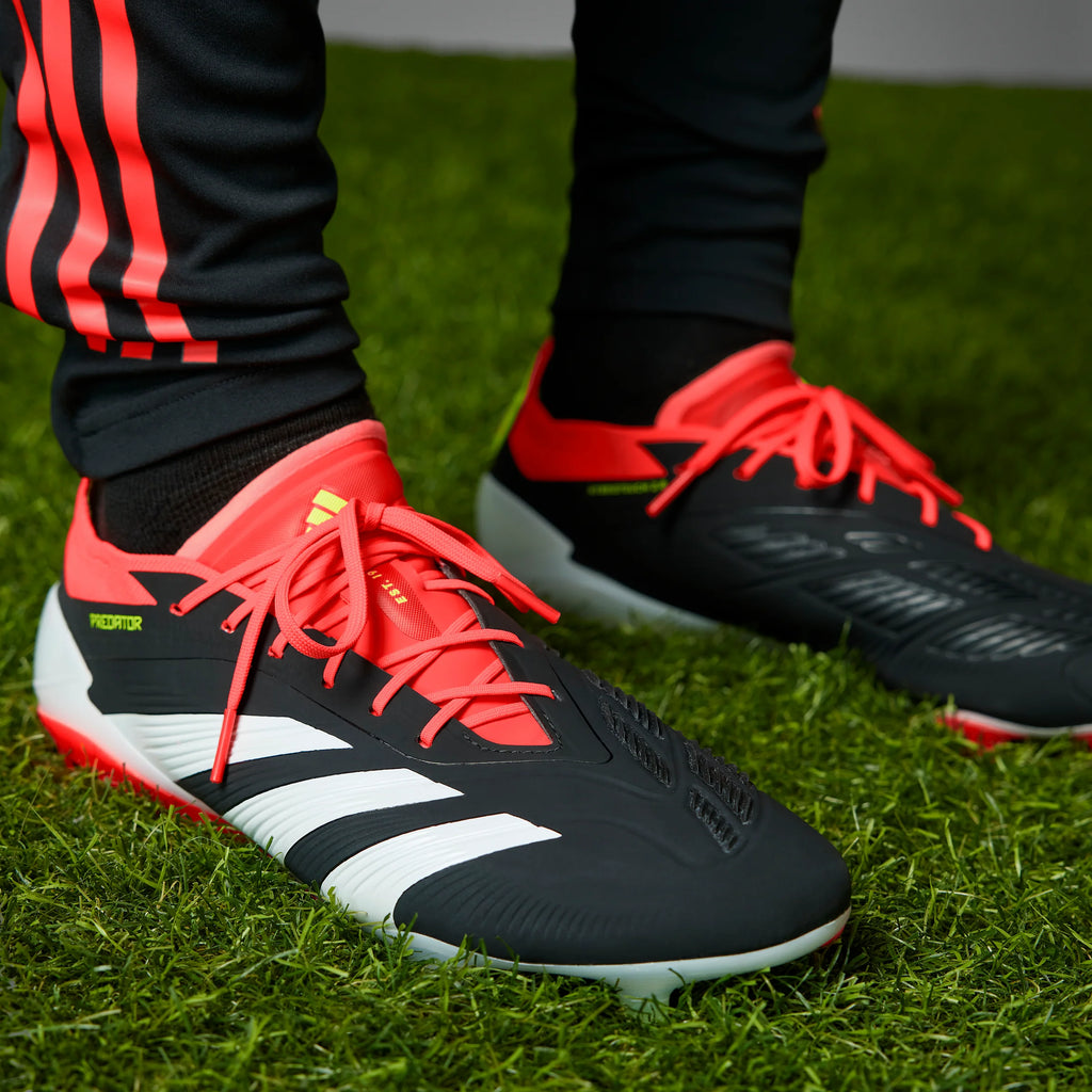 adidas Predator Elite FG Mens Firm Ground Soccer Cleats Black White Solar Red