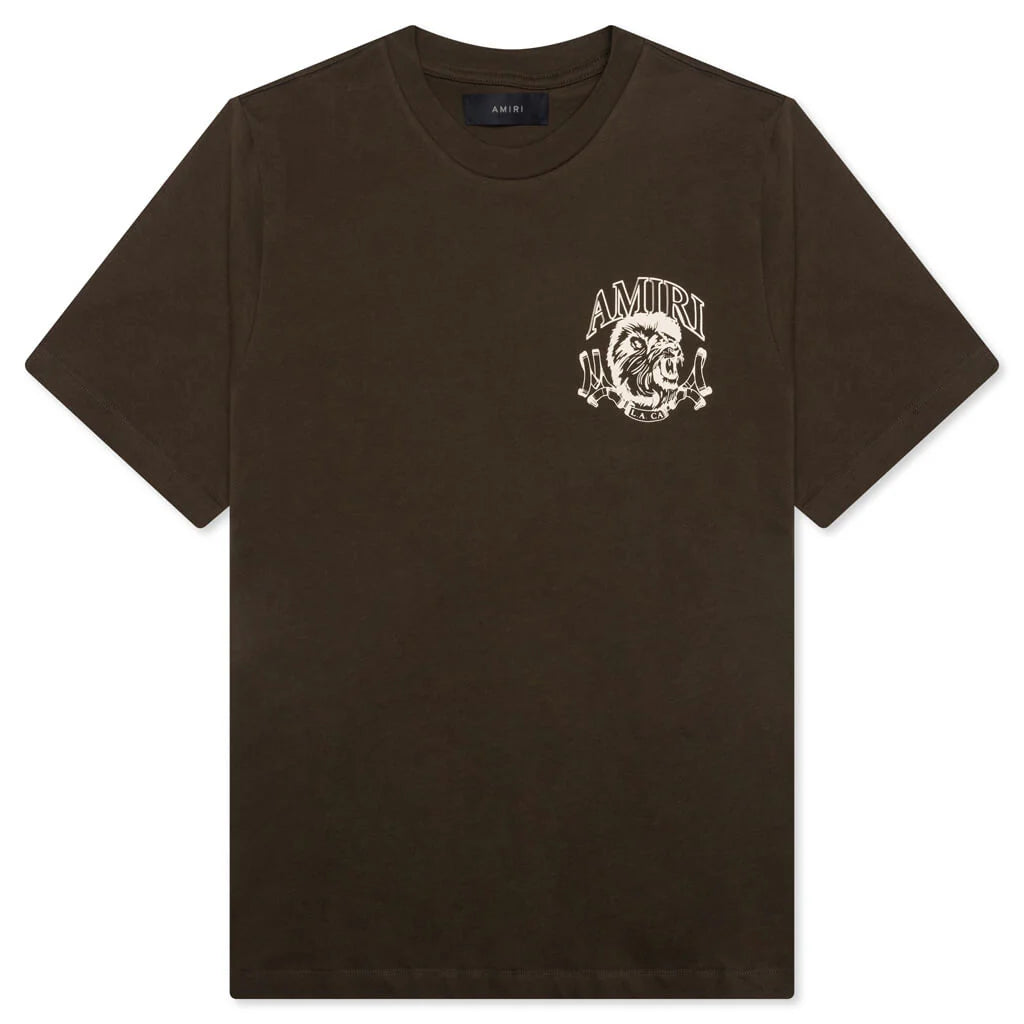 Lion Outline Tee Dark Brown