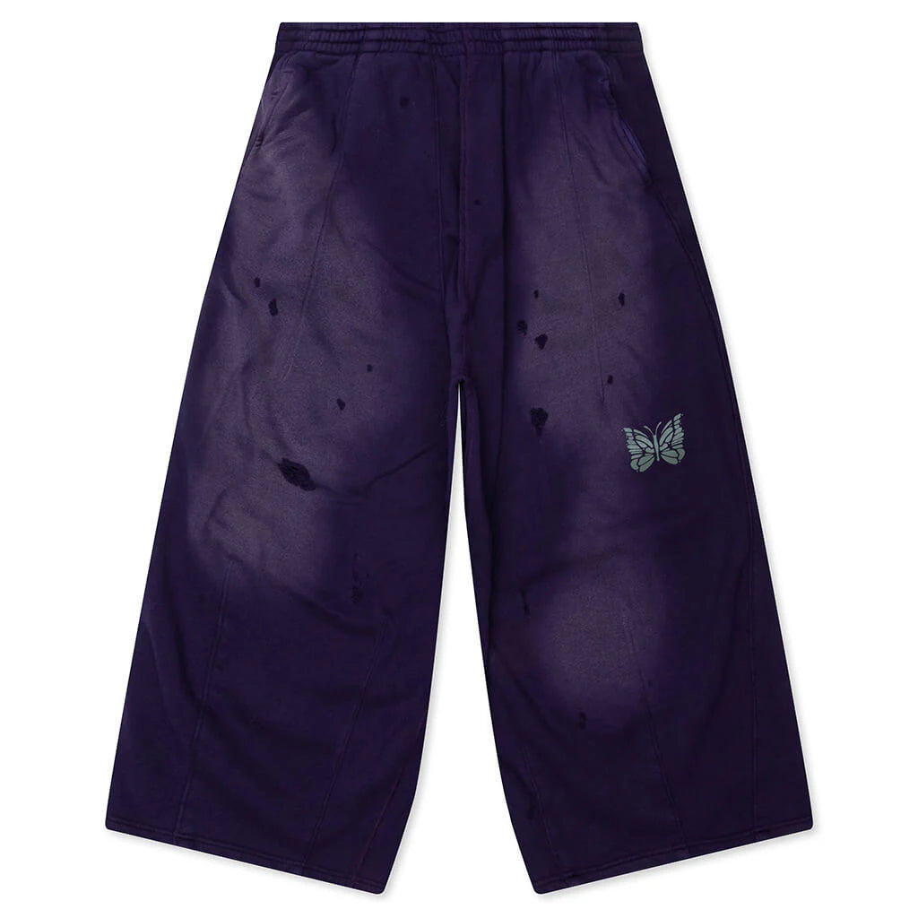 Cotton French Terry Deconstructed Sweatpant Purple