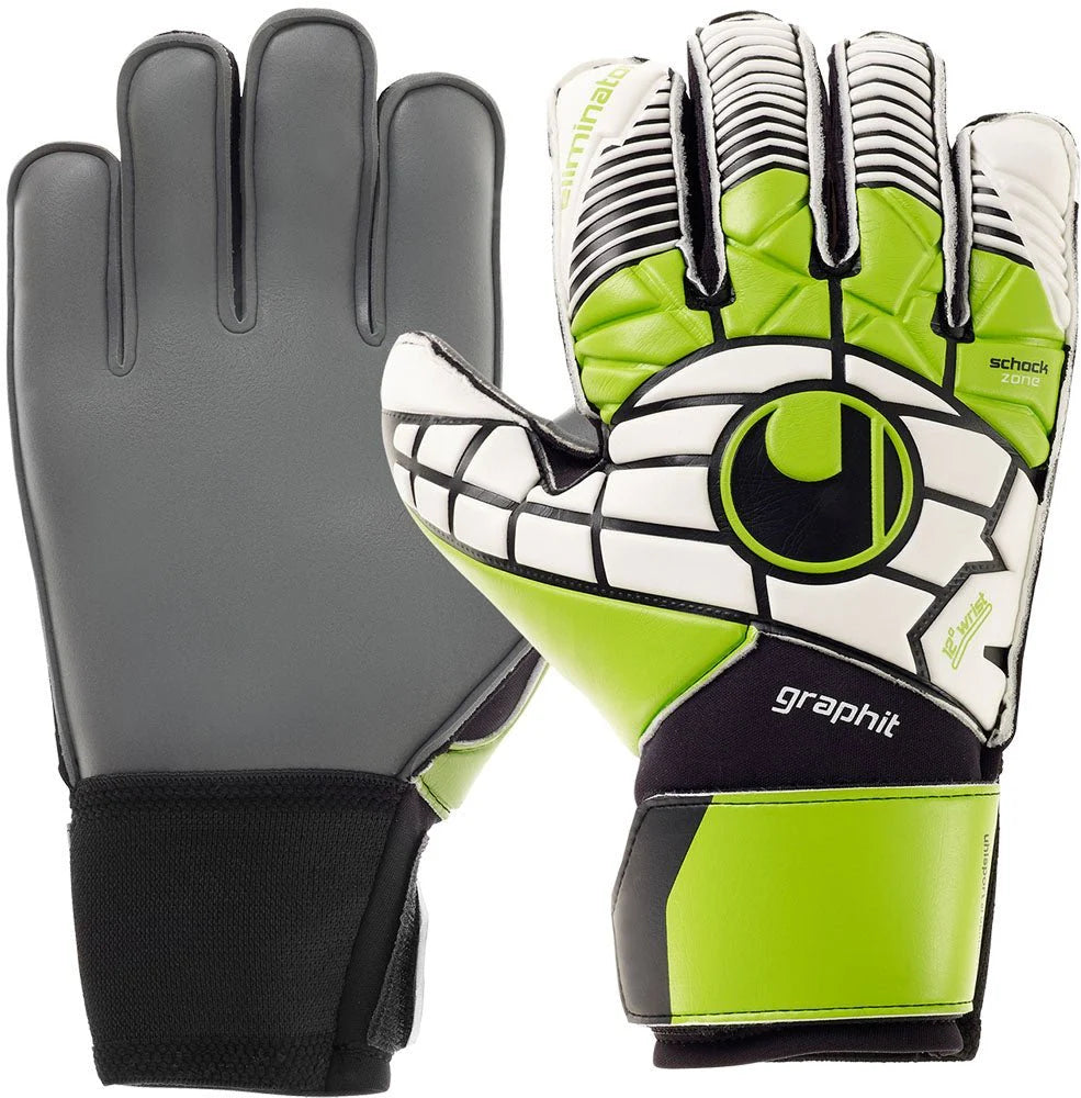 Uhlsport Eliminator Soft Graphit SupportFrame Goalkeeper Gloves White Green