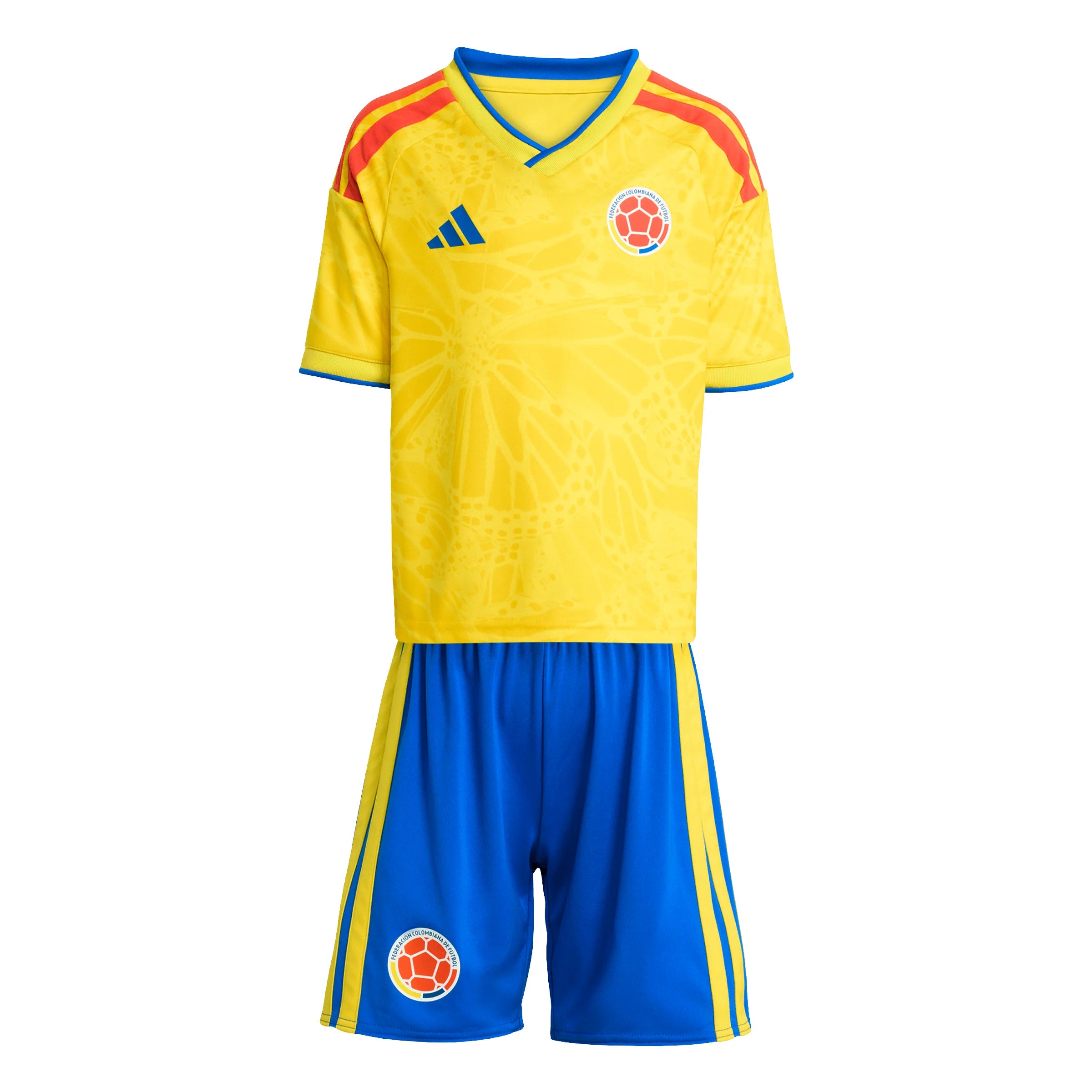 adidas Colombia Home Youth Soccer Mini Kit 26 Yellow Blue