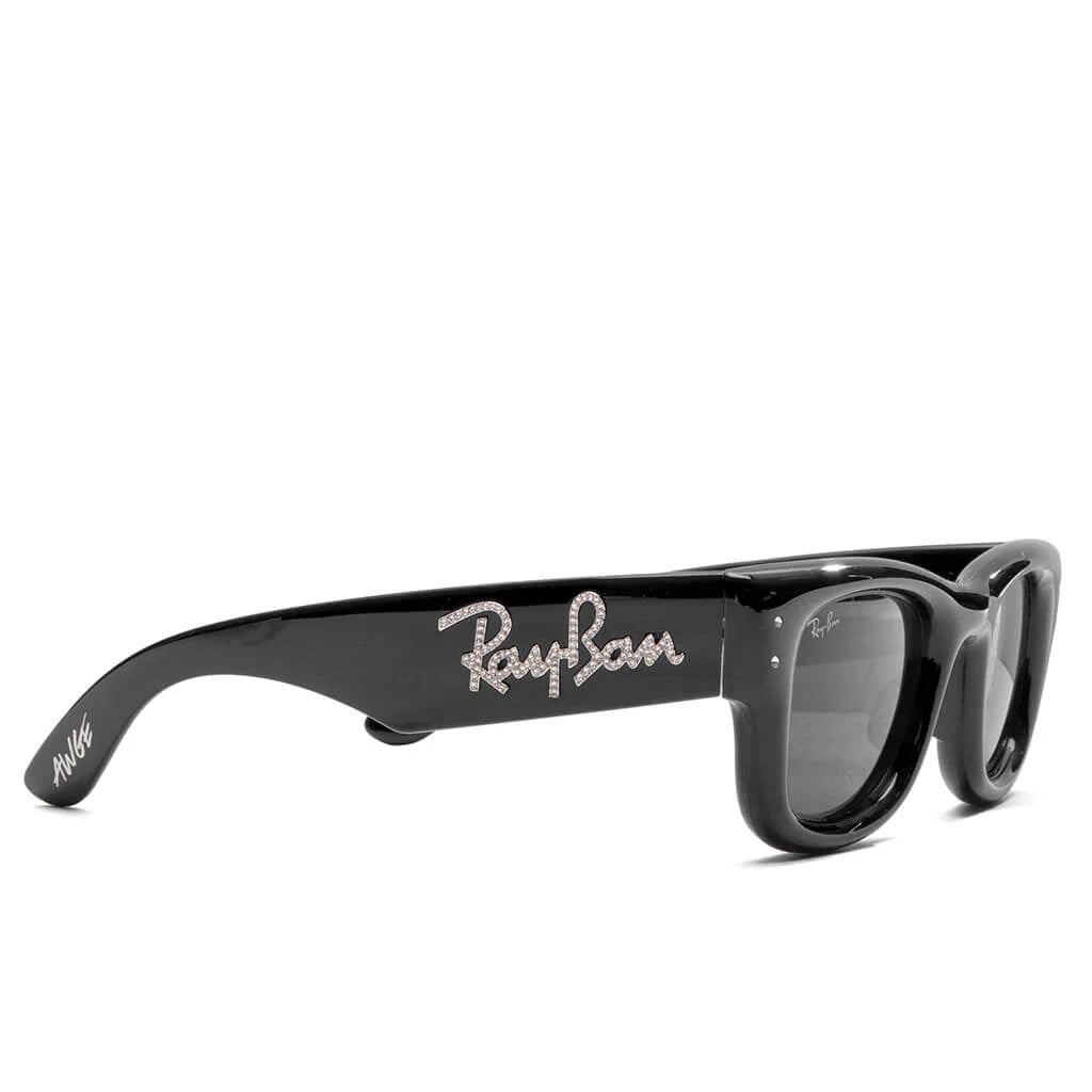Ray Ban x AAP Rocky Wayfarer Puffer Crystal Edition Black Strass